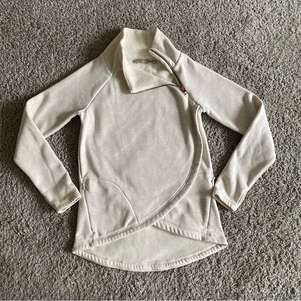 Athleta Cream Cowl Neck Sweater